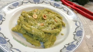Pasta con broccoli e nocciole dei Nebrodi