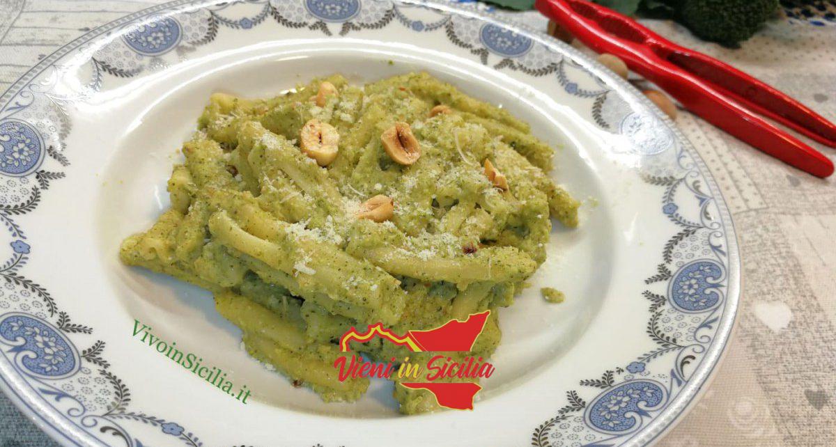 Pasta con broccoli e nocciole dei Nebrodi