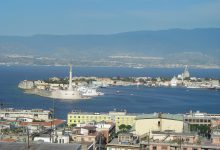Panorama sulla Madonnina della città di Messina