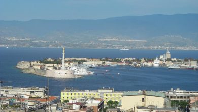 Panorama sulla Madonnina della città di Messina